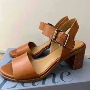 Franco Sarto leather short block heel sandal